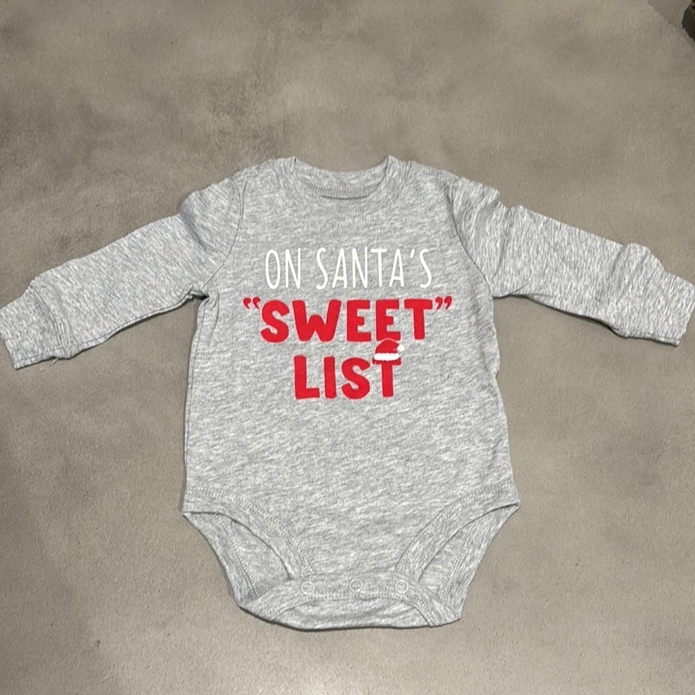 Carters Christmas Onesie 3m